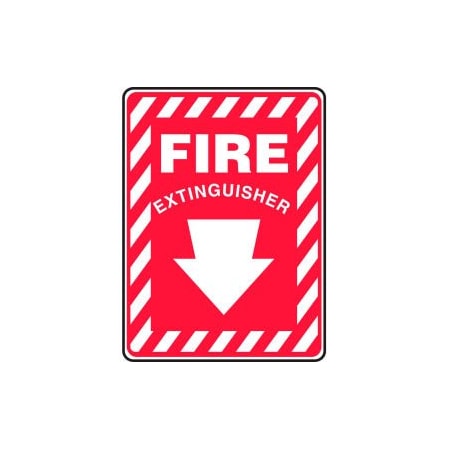 Accuform Accuform Fire Extinguisher Sign, 7inW x 10inH, Adhesive Vinyl MFXG417VS